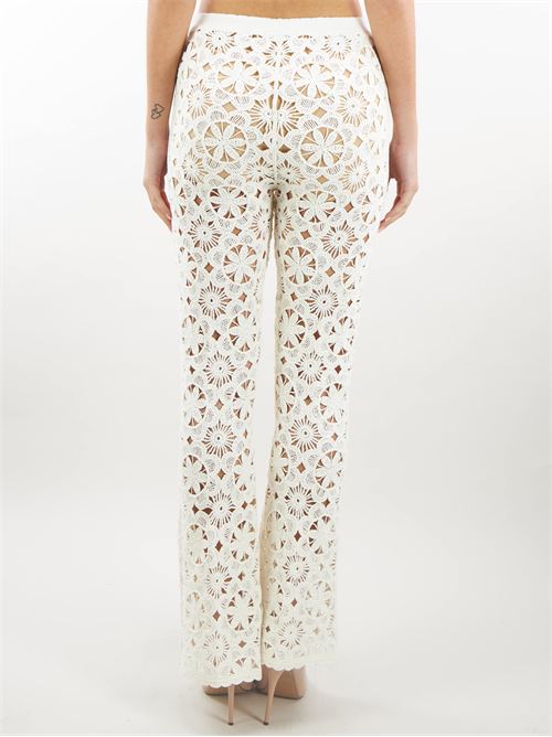 Floral crochet knit flare trousers Twinset TWIN SET | Pants | TT32327222